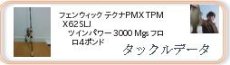 タックルデータ ： フェンウィック テクナPMX TPMX62SLJ ［00000000114］